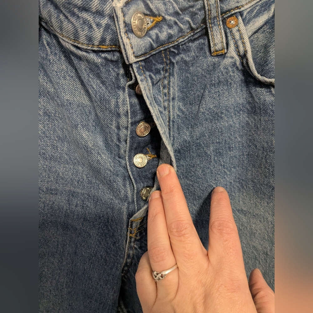 We The Free Denim High Rise Baggy Straight 31 - Picture 8 of 11